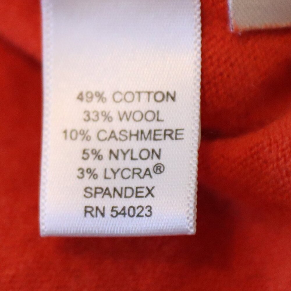 Banana Republic Orange Cotton Wool Cashmere Blend Long Sleeve Sweater Medium - Picture 3 of 10